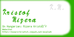kristof mizera business card
